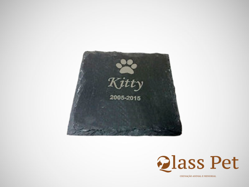 placas memoriais para animais de companhia